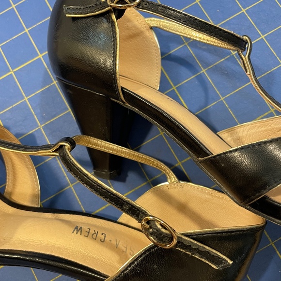 historical party shoes chelsea crew 1920s two piece heels open-toed size 40 - Picture 6 of 6